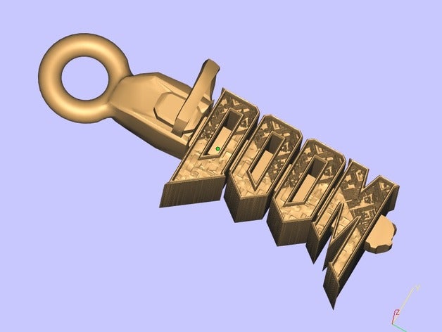 doom keychain keychains 3D print model - Mito3D