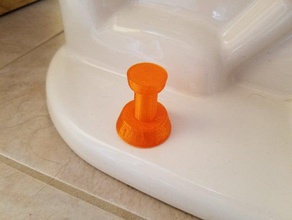 toilet flange bolt cover thumbtack style bathroom 3d print model - Mito3D