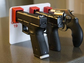 pistola cabinet verticale di ripiano strumento i titolari caselle 357 glock mp la revolver sw smith wesson 3d print model - Mito3D