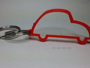 vw beetle, un trousseau de clés porte-clés 3d print model - Mito3D