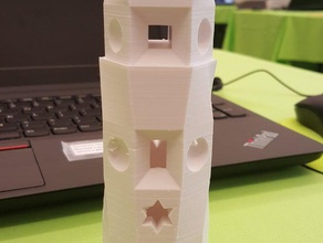 la torre de deca interactivo art contenedor windows 3d print model - Mito3D