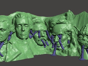 il monte rushmore yoda sculture 3d print model - Mito3D