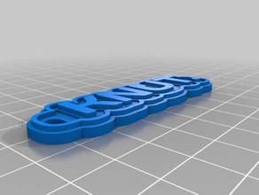 knut1key Anahtarlık özelleştirilmiş 3d print model - Mito3D