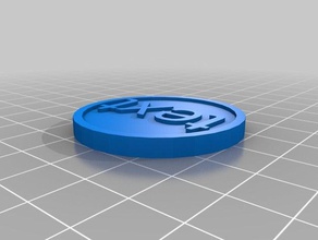 mi personalizados token de texto las monedas insignias 3d print model - Mito3D