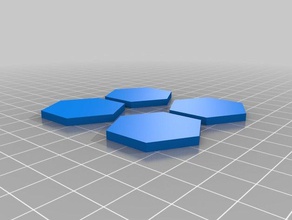baldosas hexagonales conjunto de base 3d impresión 3d print model - Mito3D