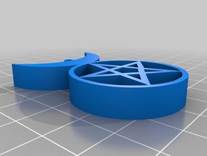 deus cornífero amuleto pentagrama versão jóias neopagan wicca 3d print model - Mito3D