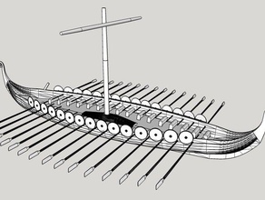 viking langskip araç bateau tekne drakar drakkar knorr model gemi Vikingler 3d print model - Mito3D