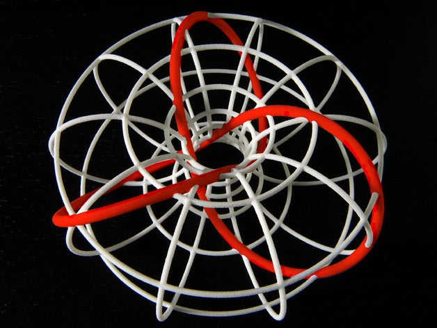 trefoil torus knot math 3D print model - Mito3D