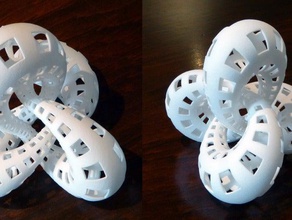 symmetric figure 8 knot math 3d print model - Mito3D