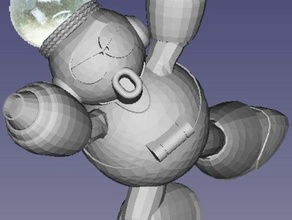 ultimative Licht ziehen helle Menschen Dekor brightman lightman megaman mega man pull-Kette Sie die Schnur Zugschnur-Griff Roboter Roboter-Meister Schurke 3d print model - Mito3D
