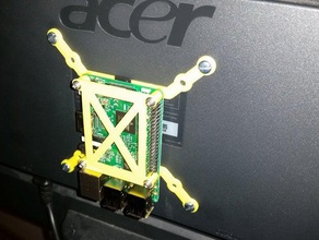 minimalista raspberry pi caso di montaggio vesa elettronica 3d print model - Mito3D