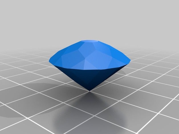 özel elmas 58 parlak kesim şekli takı 3D print model - Mito3D