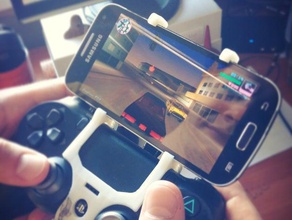 ps4 dualshock 4 smart clip per samsung galaxy s4 mini video giochi gamepad smartphone 3d print model - Mito3D