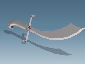 scimitar props weapon 3d print model - Mito3D