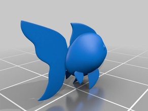 gold fish animals 3d print model - Mito3D