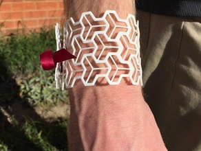 aplati bracelet les bracelets le de la mode rapide cent flexible géométriques géométrie bijoux 3d print model - Mito3D