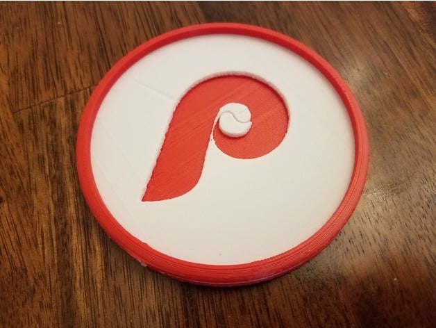 phillies coaster decor baseball mlb philadelphia 3D print model - Mito3D