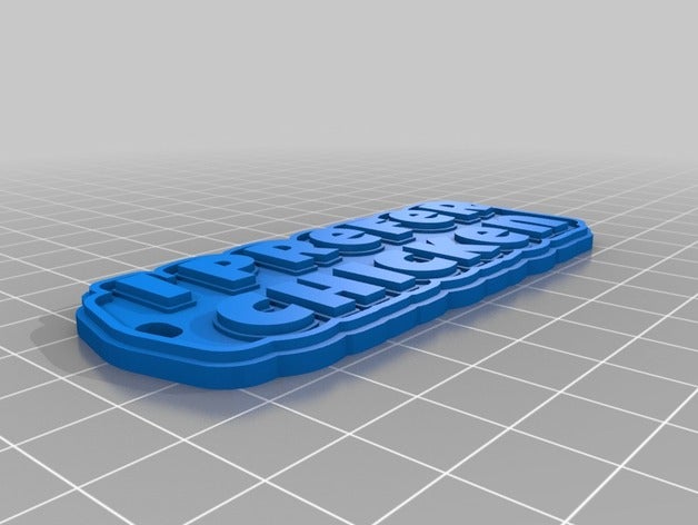 preferem frango chaveiro chaveiros personalizado 3D print model - Mito3D