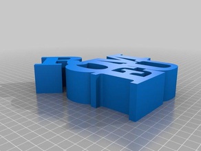 my customized variable word sculpture sculptures 3d print model - Mito3D