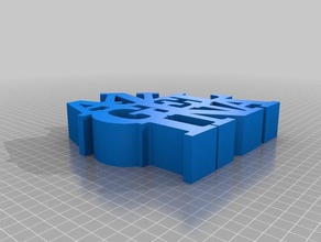 my customized variable word sculpture sculptures 3d print model - Mito3D