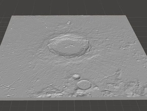 copernicus crater moon physics astronomy 3d topo geology lunar topography 3d print model - Mito3D