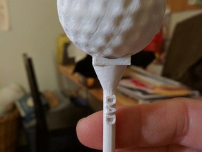 golf tee metin nub spor açık havada customizer Babalar Günü 3d print model - Mito3D