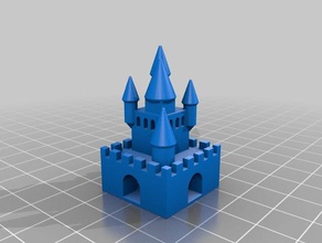 la princesa del palacio de disney castillo fan art decoración 3d print model - Mito3D