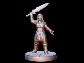barbare champion 15mm scale toys games boardgame boardgames fantasy fighter gaming hero miniature miniatures rpg tabletop wargame wargames wargaming warrior wayfarer tactiques 3d print model - Mito3D