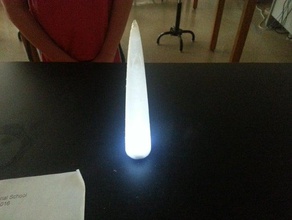 parlayan tek boynuzlu at boynuzu sanat lamba led LED ışık 3d print model - Mito3D