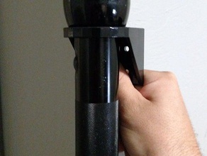 flashlight holder 3d printing printer camping clip mount wallmount 3d print model - Mito3D