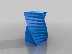 meu personalizados torcida polígono vaso 22 contentores 3d print model - Mito3D