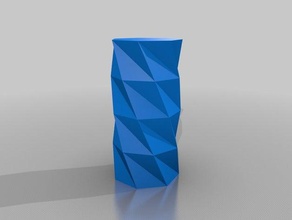 meu personalizados torcida polígono vaso 24 contentores 3d print model - Mito3D
