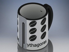 pythagoras coffee cup gadgets mug kaffee pythagorean tasse 3d print model - Mito3D
