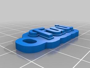fini trousseau de clés porte-clés personnalisé 3d print model - Mito3D
