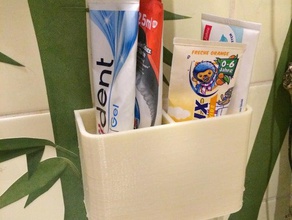 bathroom utensil holder toothbrush 3d print model - Mito3D