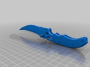 flip knife moving parts 3d printing csgo skins 3d print model - Mito3D