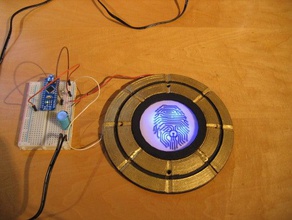 inmoov piksel zil arc reaktörü logo neo Robotik arduino nano değişiklikler neopixel 3d print model - Mito3D