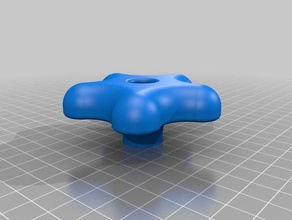 my customized smooth curvy star knob m62 parts 3d print model - Mito3D