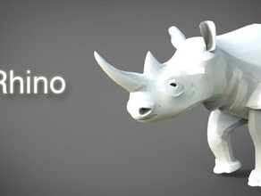 rhino los animales 3d print model - Mito3D