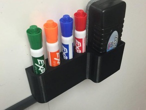 dry erase marker caddy office organizer 3d print model - Mito3D