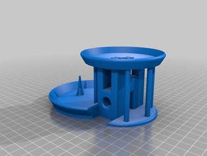 mini mansion tray art ashtray change holder debowler 3d print model - Mito3D
