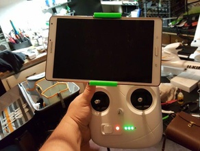 samsunggalaxytabs phantom dji In 3 standart klibi beşiği rc araç kontrolcü drone quadcopter tablet 3d print model - Mito3D