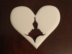 heart couple sculptures man woman 3d print model - Mito3D
