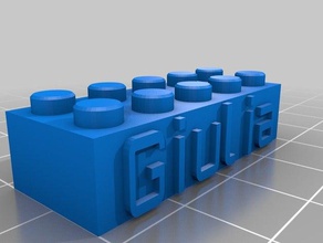 giulia lego construção brinquedos personalizado 3d print model - Mito3D