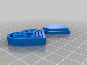 meu personalizados coração labirinto gerador moda 3d print model - Mito3D