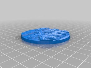 khorne base 60mm toy game accessories customized 3d print model - Mito3D