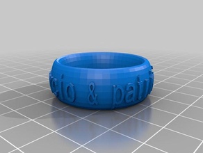 my customized text ringbraceletcrown thing paty marcio fashion 3d print model - Mito3D