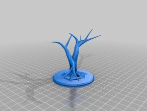 my customized procedural miniature dead tree all random games 3d print model - Mito3D