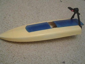 biraz 3 sürat teknesi değiştirilmiş rc araç airboat fırçasız motor mount 3d print model - Mito3D
