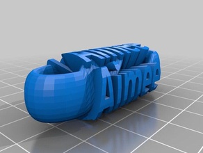 aimee i portachiavi personalizzato 3d print model - Mito3D